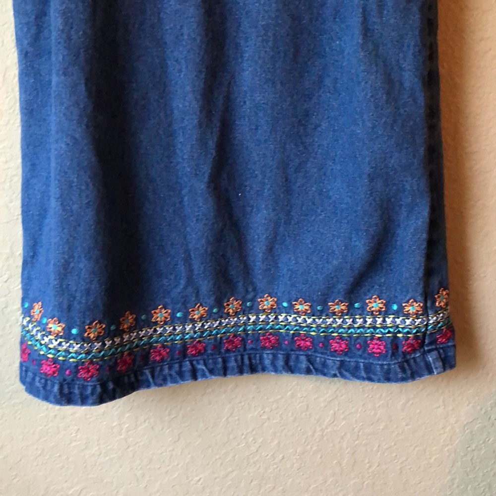Vintage Early 2000’s Denim Overall Dress Girls Sz 6X - Picture 2 of 8